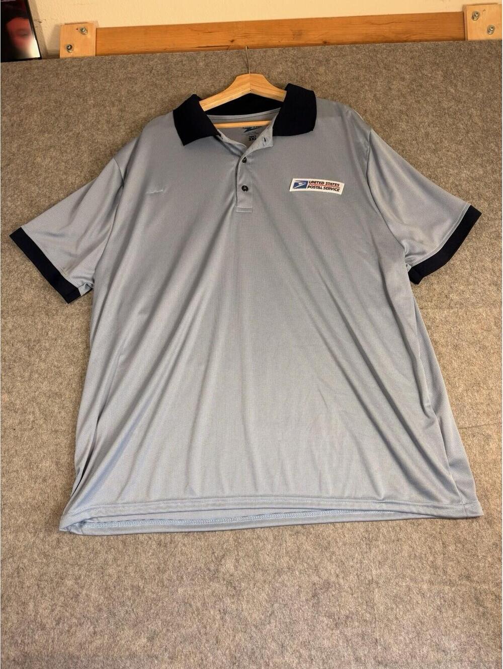 USPS Postal Service Polo Blue Clerk Shirt Men’s 3XL Made In USA